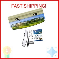 BETOOLL 16.5" Wide Rear View Convex Golf Cart Mirror for EZ Go, Club Car, Yamaha