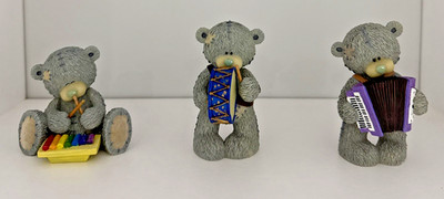 Me To You Tatty Teddybär 3 x lose Musikinstrumente Figuren selten sehr guter Zustand 2006