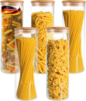 5Er Set Vorratsdosen Glas Mit Deckel, 2100Ml VorratsgläSer Mit Deckel, Luftdicht