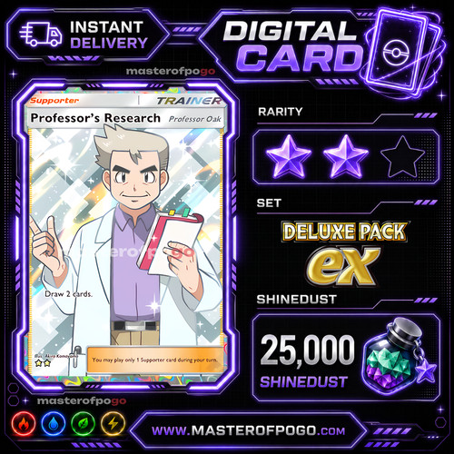 Pokemon TCG Pocket - Professor's Research - Full Art 2 Star - Trainer - English