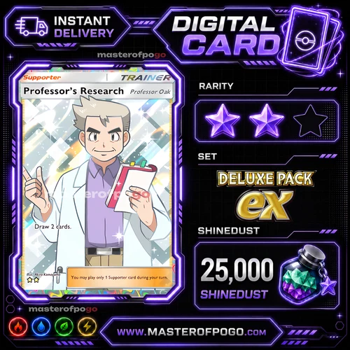 Pokemon TCG Pocket - Professor's Research - Full Art 2 Star - Trainer - English - product listing photo