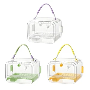 Clear Cage For Birds Hamsters Portable Outdoor Box With Lock