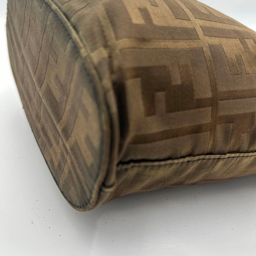 Borsa a mano FENDI Zucca nylon frange marrone autentica dal Giappone - Foto 12 di 24