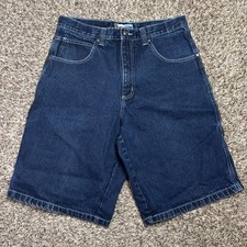 SouthPole Jean Shorts Denim Embroidered Carpenter Men's 32 30 Measure Baggy Y2K