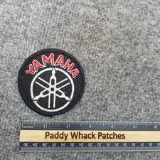 Vintage Yamaha Motorcycle Patch Black 80s B4