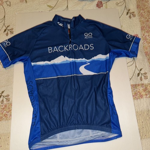 Maillot Cyclisme Homme Louis Garneau Backroads 40 Ans, Taille S, Bleu, 1/4 Zip