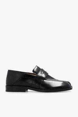 MAISON MARGIELA Tabi Split Toe Black Leather Loafers New & Authentic