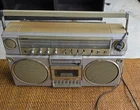 Panasonic RX-5150 Boombox AM/FM Cassette Player Headphone Jack Silver/Gold