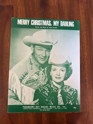 Paramount Roy Rogers Sheet Music Merry Christmas My Darling Dale Evans 75c