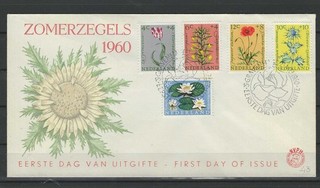 Nederland FDC E43 ZOMERZEGELS 1960 zonder adres CV 80 €
