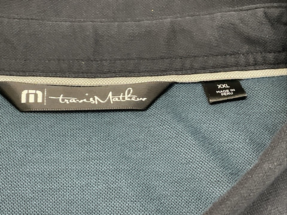 Travis Mathew Golf Polo Men’s 2XL Blue/Black | eBay