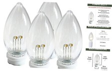 Plastic Shatterproof Ultra-Bright LED Window Candle Replacement Bulbs VT