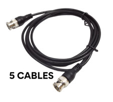 5-Pack Cpi Model Bmb-6 Bnc to Bnc Male Jumper w/Mini Rg-179/U 75 Ohm 6  Black