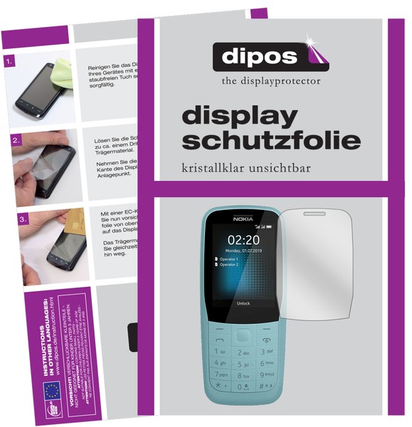 2X Schutzfolie FüR Nokia 220 4G Klar Displayschutzfolie Folie Display Schutz-image