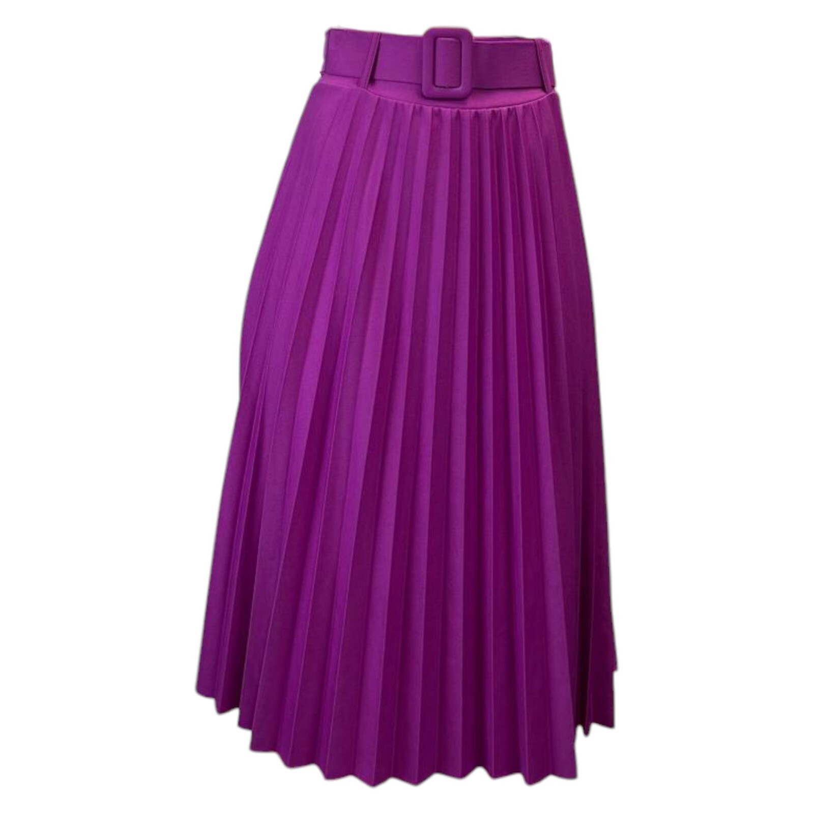 Ladies Womens Skirt Belted Long Midi Pleated Summer A-Line Party High Waist NEW