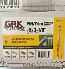 GRK Fasteners Star Drive Trim Head Screws #8x3-1/8 L in. 100 pcs