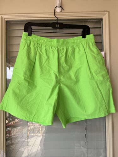 UZZI Active Wear Men's Size XL Neon Green Swim Trunks NWT