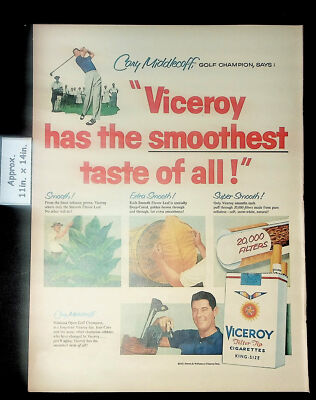 which is the smoothest cigarette 1957 Viceroy Filter Tip Cigarettes Smoothest Taste of All Vintage Print Ad  41222