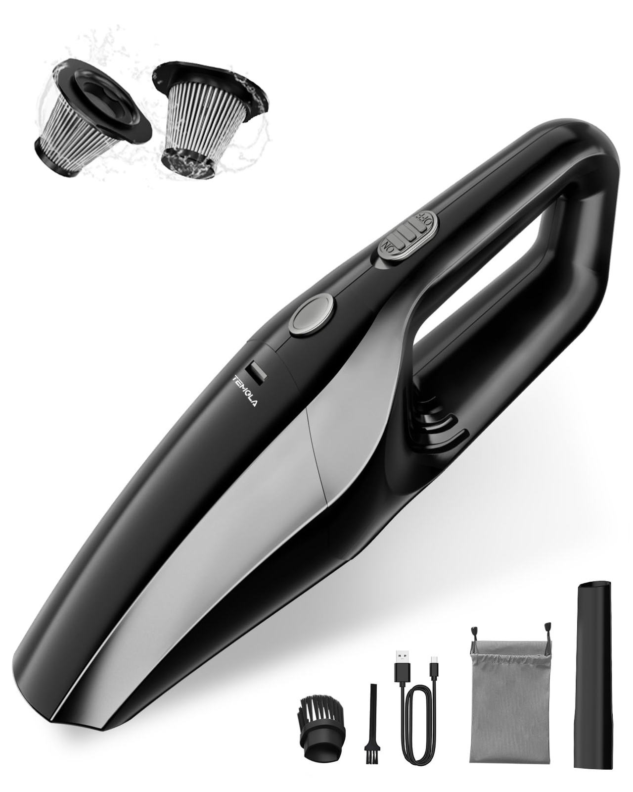 Handheld Vacuum Cordless, Car Vacuum Portable Cordless 12000Pa with Brushless...
