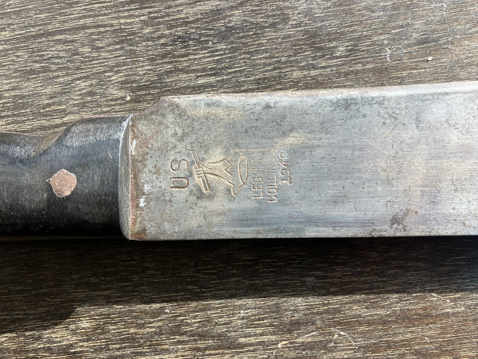 1942 Collins Legitimus WWII Machete W/1942 Milwaukee Saddlery Sheath