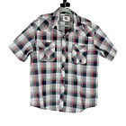 New ListingCoevals Club Men's Pearl Snap Shirt Size Xl Black Red Plaid Cowboy Western Rodeo