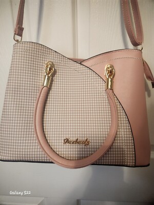 Danbaoly SiMYEER Faux Leather Pink Casual Tote Handbag with Adjustable  Straps