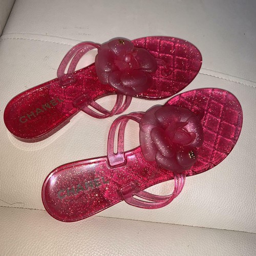camellia jelly sandals