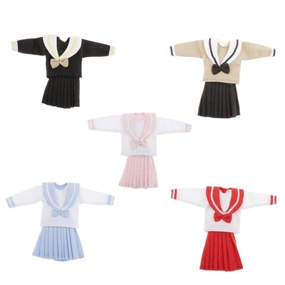 1:6 Doll School Uniform Clothes for Blythe BJD 12'' Female Girl Dolls Outfits