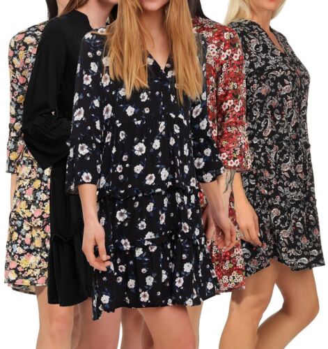 Vero Moda Damen Sommerkleid Tunika Kleid Viskosekleid Kleidchen VMSimply Easy - Afbeelding 1 van 19