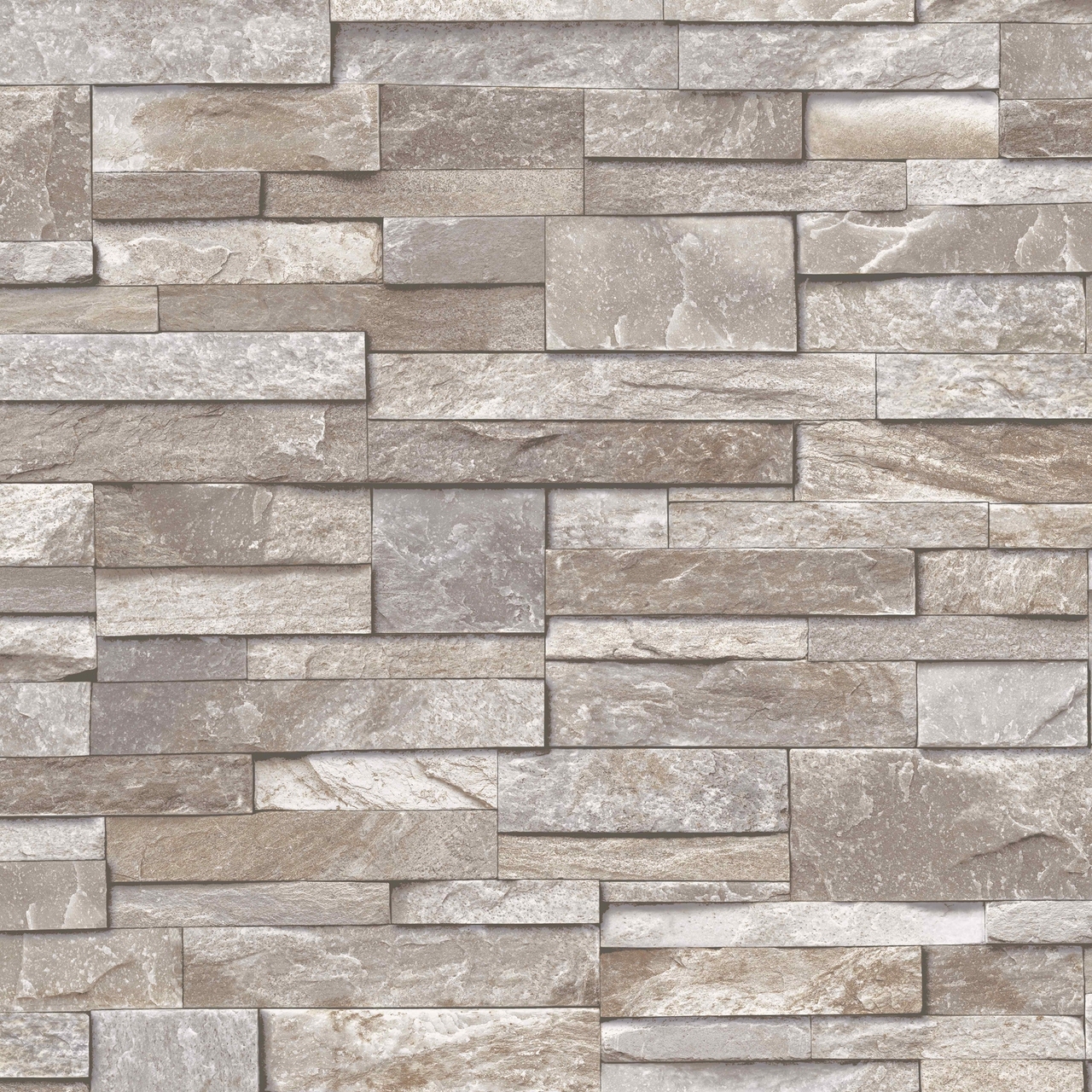 B&Q - Stone Choc Brown Brick Slate 3D Effect Realistic Vinyl Wallpaper A17204 - Image 3