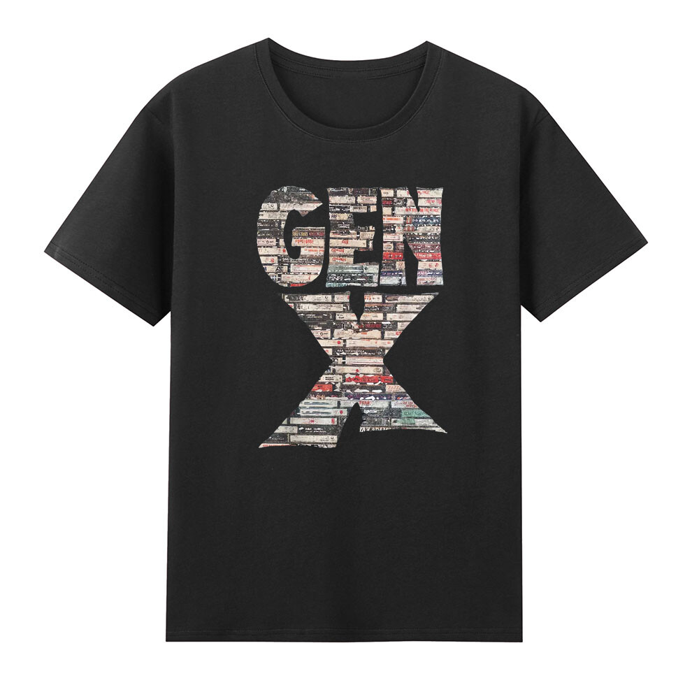 Gen X 80's Rock Cassettes 80s Music Funny Meme Quote Vintage Men's Black T-Shirt