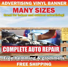 COMPLETE AUTO REPAIR Advertising Banner Vinyl Mesh Sign service mechanic brakes