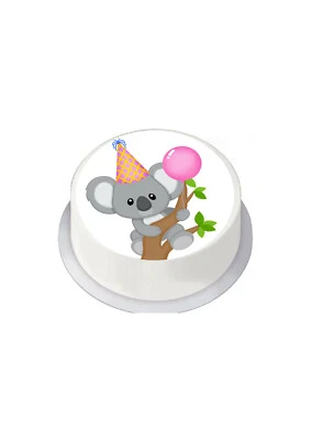 Edible Koala party decorations Cake Topper choices of size, iced and standing - Image 1 of 4