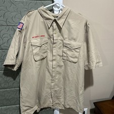 Vented Microfiber Poly Boy Scout BSA UNIFORM SHIRT Mens 2XL Short Sleeve I85