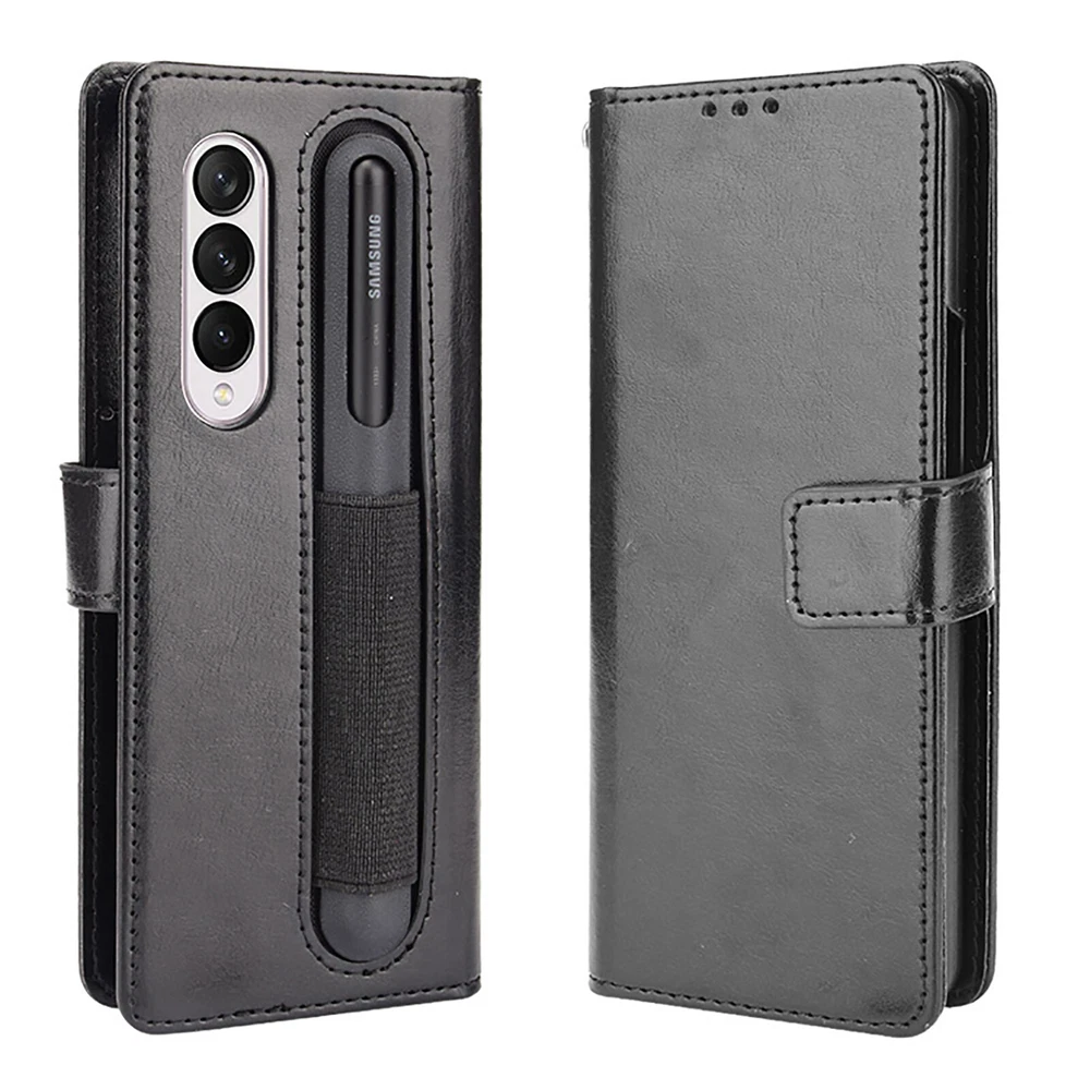 Samsung Galaxy Z Fold 3 Leather Case with Pen Slot & Card Holder