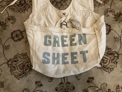 Vintage Green Sheet Daily News Paperboy Canvas Newspaper Delivery 