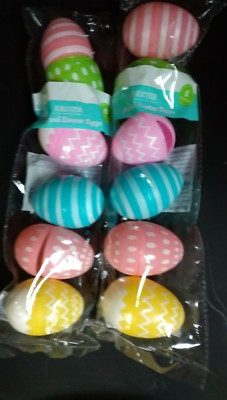 *WAY TO CELEBRATE* 12  PLASTIC ASSORTED  DESIGN *3 INCH FILLABLE  EASTER   EGGS*