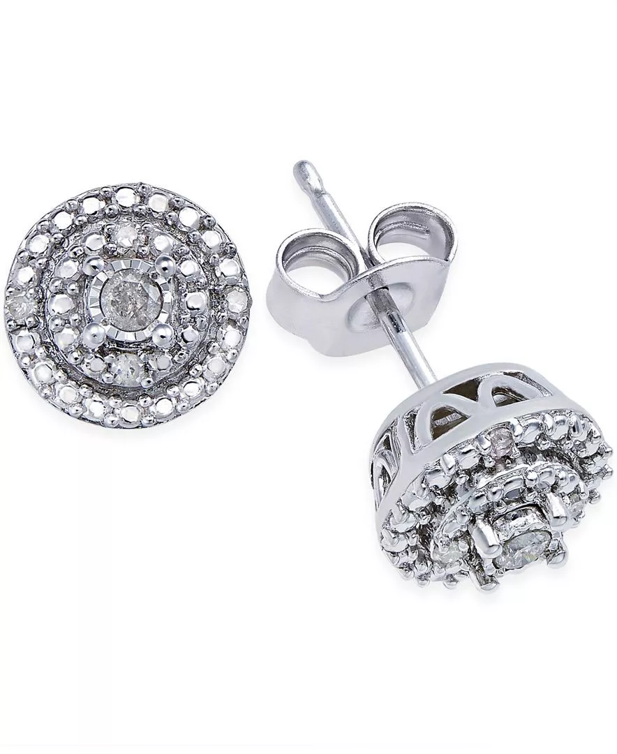 Diamond stud earrings under $200 sale