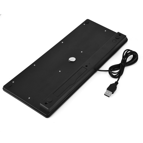 Black 78 Keys Ultra Thin Mini USB Wired Keyboard For Desktop Computer Laptop Set - Picture 12 of 22