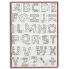 Craft BuddyUS CCST134:"SPARKALICIOUS COOKIE" CRYSTAL ART ALPHABET A4 STAMP SET