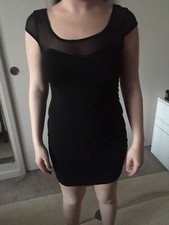bodycon mini dress Sheer On Shoulders Size 6