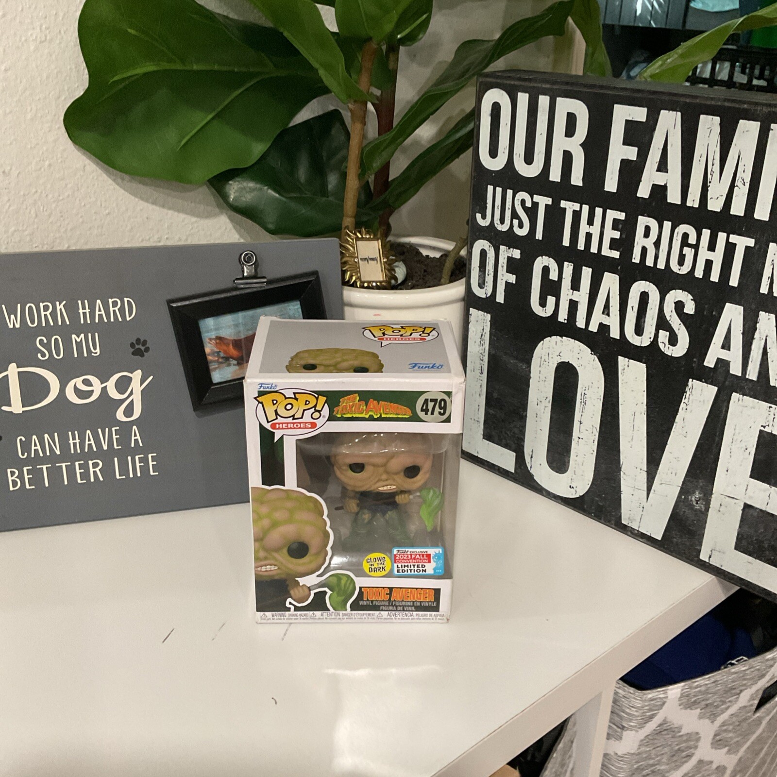 Toxic Avenger Glow-in-the-Dark Funko Pop NYCC 2023 LE Damaged Box