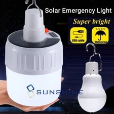 Bombillas Solares Recargable LED Focos Con Panel De Solar Luz Para Exteriores