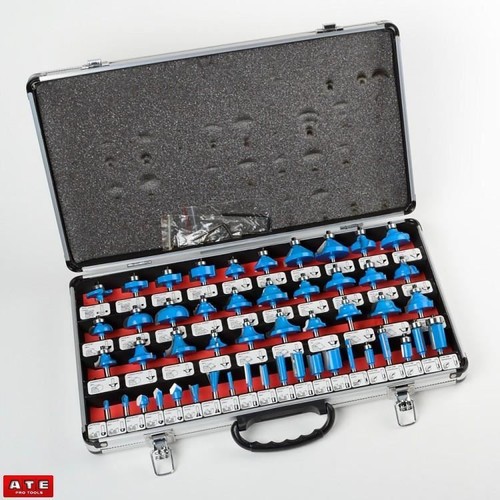 50 PC Assorted Carbide Tipped Tip Assortment Router Bits in Case for ...