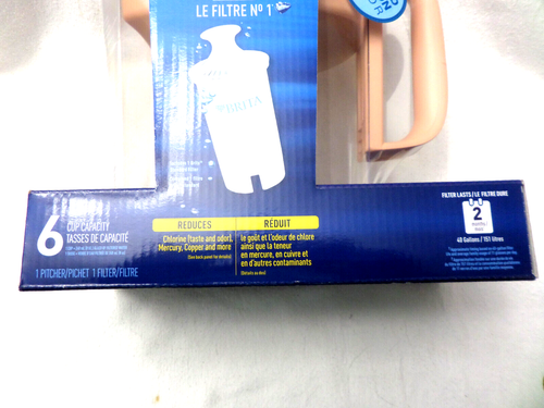 BRITA 6 Cup Water Filter Pitcher & Filter - Flip Top Lid - BPA Free - Filtration - Picture 3 of 5