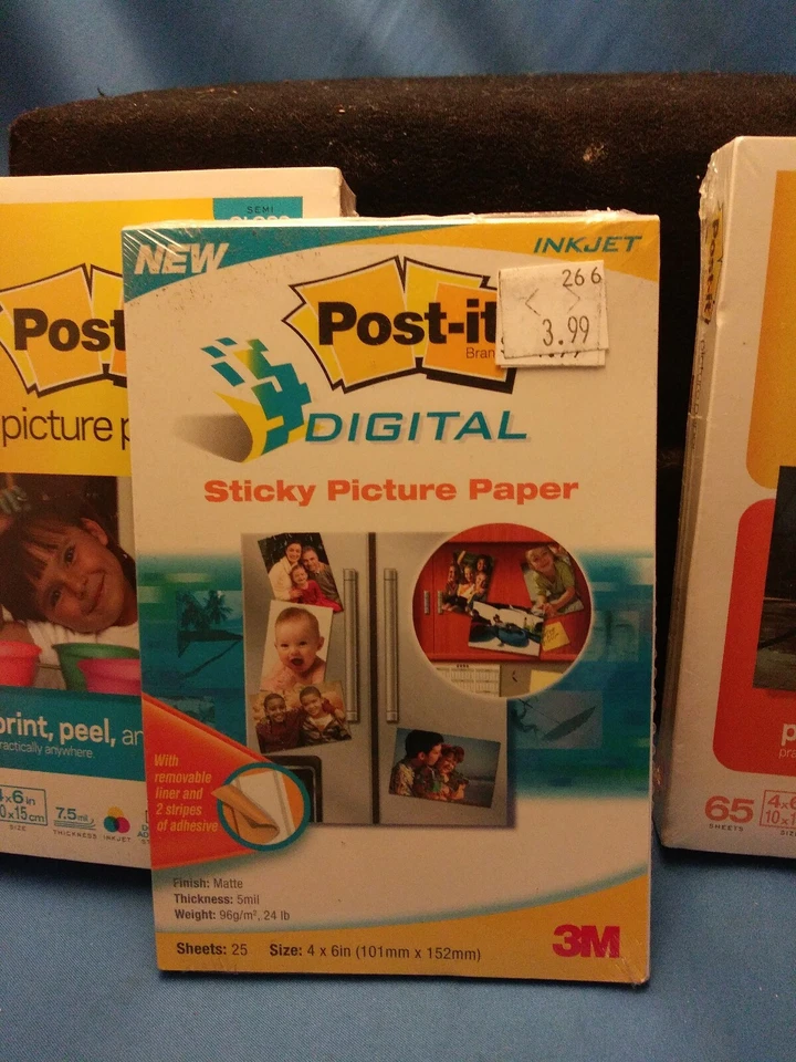 Post It Picture Paper 4" x 6" Semi-Gloss MATTESTICKY PICTURE PAPE LOT of 3 packs - Image 4 of 4