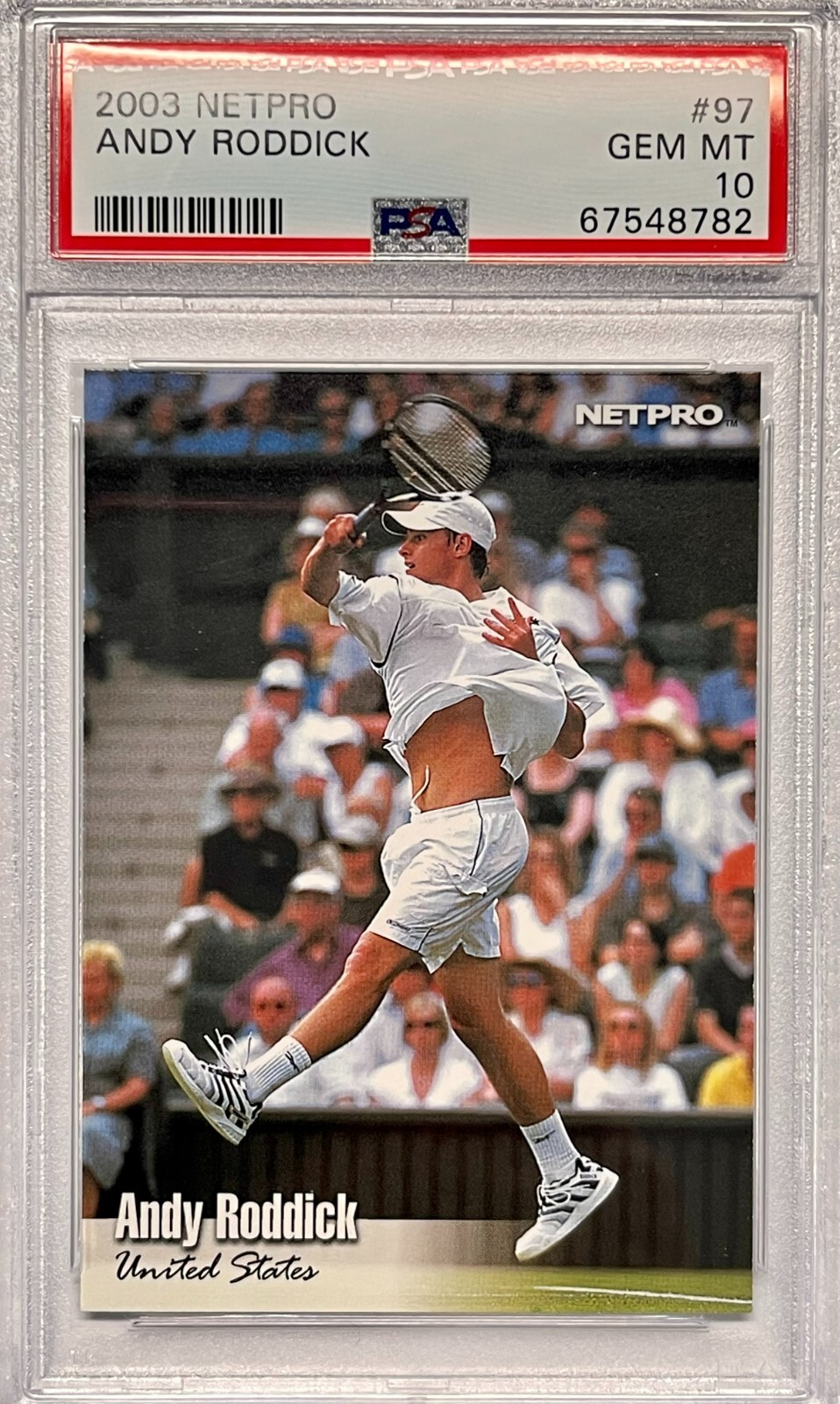 2003 NetPro Andy Roddick #97 Rookie RC PSA GEM MINT 10 POP = 8