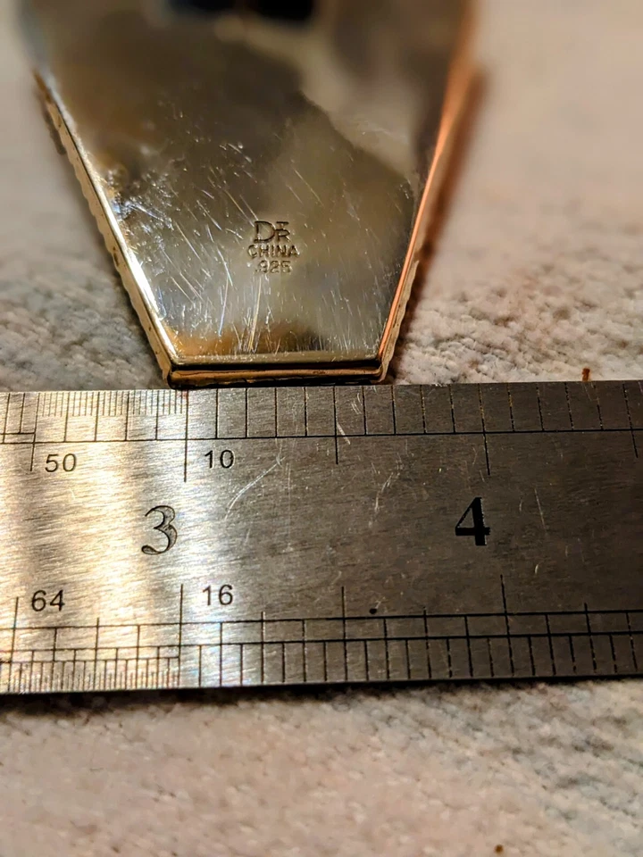 Bronzite Jay King DTR Necklace China Sterling .925 16" W/ Ex 3" Chain Extender  - Image 4 of 4