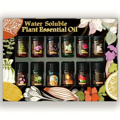 MARKENLOS Frucht Duftöl Ätherische Öle Set 12 Flaschen für Diffusor Raumduft Wasserbasis