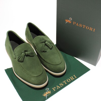Pastori NWB Quintillius Suede Loafers / Drivers Size 42 US 9 in Agave Green